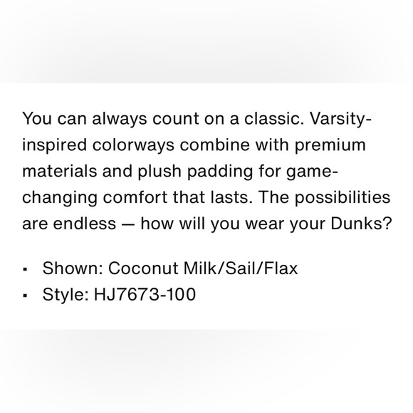 Nike Dunk Low Coconut Milk / Flax-Sail Sneakers 7 - Picture 9 of 11